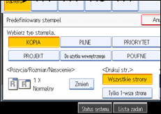 Ilustracja ekranu panela operacyjnego