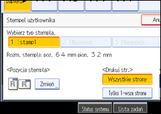 Ilustracja ekranu panela operacyjnego
