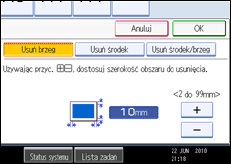 Ilustracja ekranu panela operacyjnego
