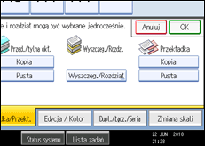 Ilustracja ekranu panela operacyjnego