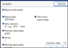 Ilustracja ekranu panela operacyjnego