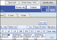 Ilustracja ekranu panela operacyjnego
