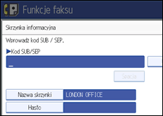 Ilustracja ekranu panela operacyjnego