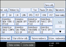 Ilustracja ekranu panela operacyjnego