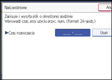 Ilustracja ekranu panela operacyjnego