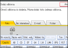 Ilustracja ekranu panela operacyjnego