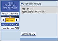 Ilustracja ekranu panela operacyjnego