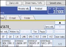 Ilustracja ekranu panela operacyjnego