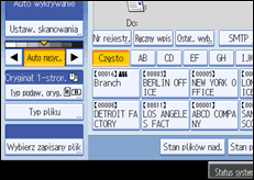 Ilustracja ekranu panela operacyjnego