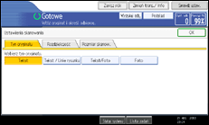 Ilustracja ekranu panela operacyjnego