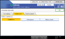 Ilustracja ekranu panela operacyjnego