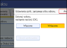Ilustracja ekranu panela operacyjnego