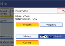 Ilustracja ekranu panela operacyjnego