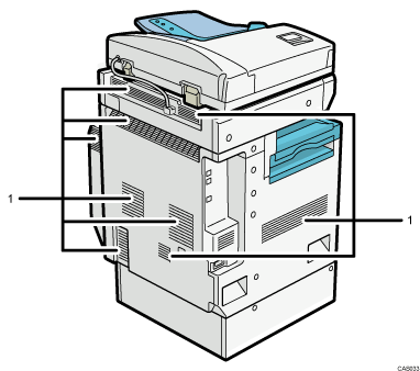 Ilustracja urz�dzenia g�&oacute;wnego z numerowanymi odno�nikami
