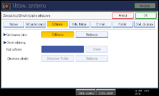 Ilustracja ekranu panela operacyjnego