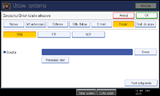 Ilustracja ekranu panela operacyjnego