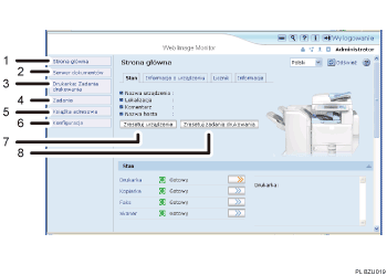 Ilustracja ekranu przegl�darki internetowej &mdash; ilustracja z numerowanymi odno�nikami