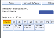 Ilustracja ekranu panela operacyjnego
