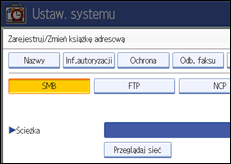 Ilustracja ekranu panela operacyjnego