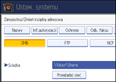 Ilustracja ekranu panela operacyjnego