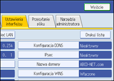 Ilustracja ekranu panelu operacyjnego