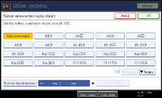 Ilustracja ekranu panela operacyjnego