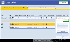 Ilustracja ekranu panela operacyjnego