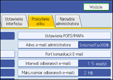 Ilustracja ekranu panela operacyjnego