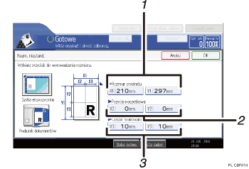 Ilustracja ekranu panela oznaczona numerowanymi odsy�aczami