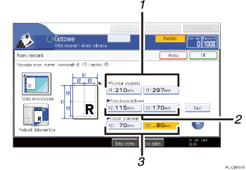Ilustracja ekranu panela oznaczona numerowanymi odsy�aczami