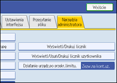 Ilustracja ekranu panela operacyjnego