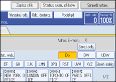 Ilustracja ekranu panela operacyjnego