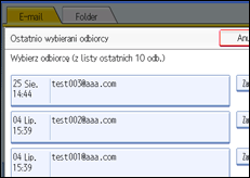 Ilustracja ekranu panela operacyjnego