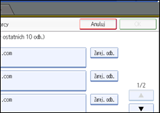 Ilustracja ekranu panela operacyjnego