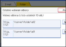 Ilustracja ekranu panela operacyjnego
