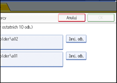 Ilustracja ekranu panela operacyjnego