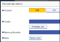 Ilustracja ekranu panela operacyjnego