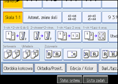 Ilustracja ekranu panela operacyjnego