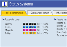 Ilustracja ekranu panela operacyjnego