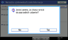 Ilustracja ekranu panela operacyjnego