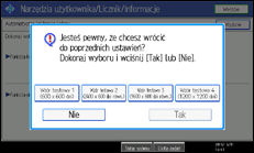 Ilustracja ekranu panela operacyjnego