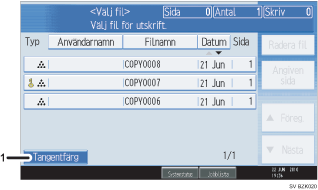 Bild av anv&auml;ndarpanelen (numrerade detaljer)