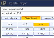 Bild av användarpanelens skärm