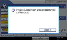 Bild av användarpanelens skärm