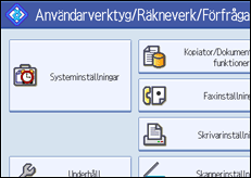 Bild av användarpanelens skärm