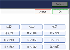 Bild av användarpanelens skärm
