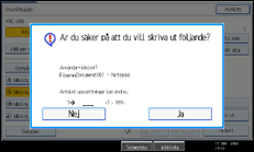 Bild av användarpanelens skärm