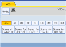 Bild av användarpanelens skärm