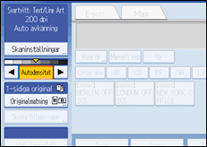 Bild av användarpanelens skärm