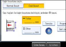 ��lem paneli ekran &ccedil;izimi
